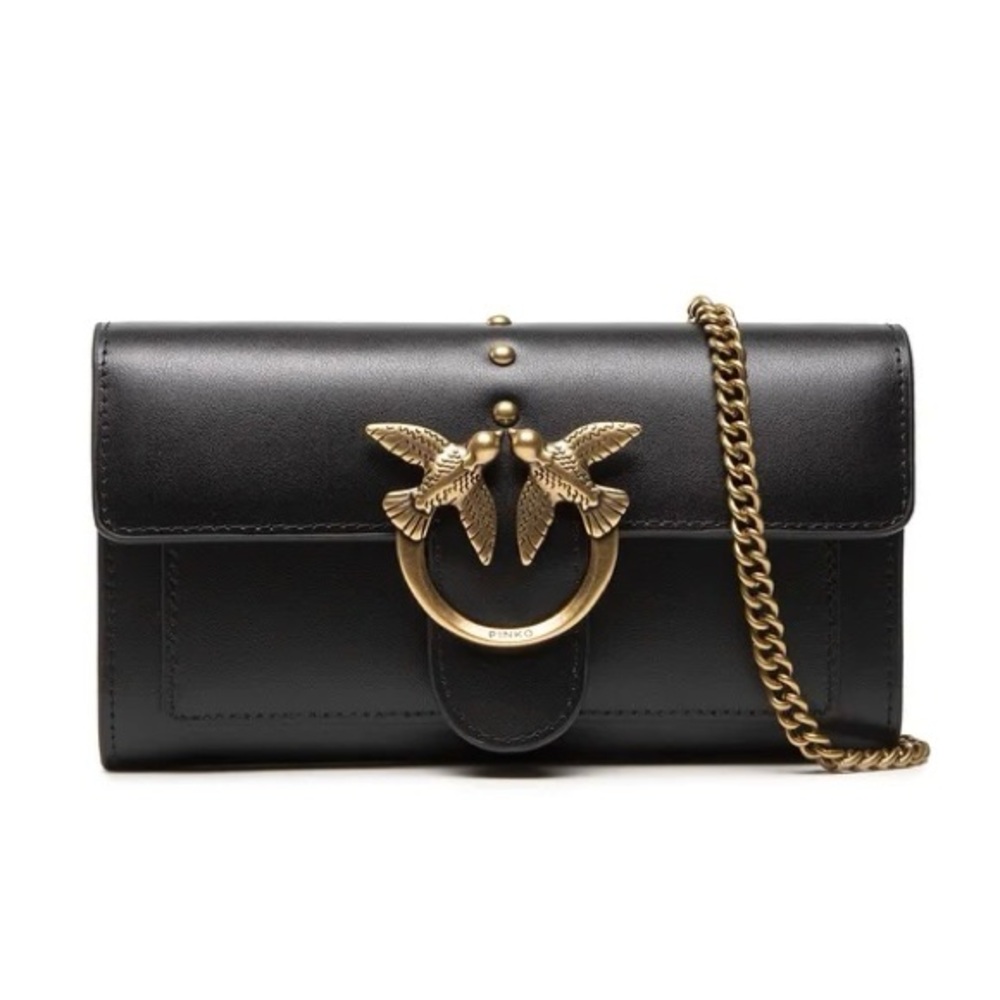 PINKO - LOVE WALLET SIMPLY 7C - BLACK NWT